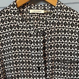 Calvin Klein B&W tunic blouse